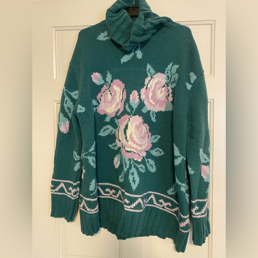 Tuckernuck Dahlia Juniper Green Dahlia Turtleneck Sweater